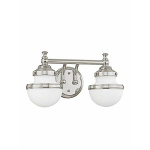 Eversley North - 2 Light Bathroom Light in Modern Style - 15 Inches wide by 8.25 Inches high - 1122465