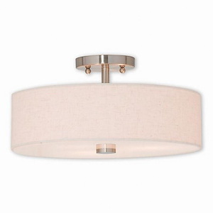 Pleasant Crescent - 3 Light Semi-Flush Mount in Modern Style - 15 Inches wide by 8.13 Inches high - 1121773