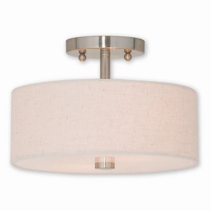 Pleasant Crescent - 2 Light Semi-Flush Mount in Modern Style - 11 Inches wide by 7.5 Inches high - 1121775