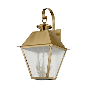 Lane Wood - 3 Light Outdoor Wall Lantern in Coastal Style - 12 Inches wide by 23 Inches high - 1121794