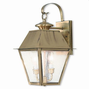 Lane Wood - 2 Light Outdoor Wall Lantern in Coastal Style - 12 Inches wide by 23.5 Inches high - 1121795