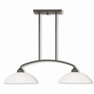 Turnpike Brae - Two Light Linear Chandelier in Traditional Style - 13 Inches wide by 16 Inches high - 1269584