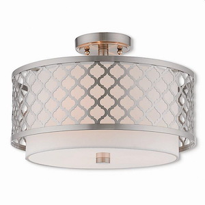 Sandy Hill - 3 Light Semi-Flush Mount in Glam Style - 15.25 Inches wide by 10.75 Inches high - 1121847