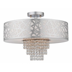Mead Dell - 4 Light Semi-Flush Mount in Contemporary Style - 18 Inches wide by 13.25 Inches high - 1121873