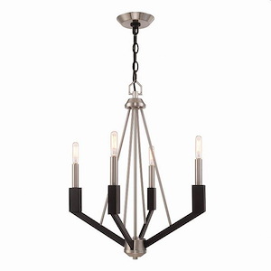 Beck Cliff - 4 Light Mini Chandelier in Industrial Style - 18 Inches wide by 22.5 Inches high - 1269275