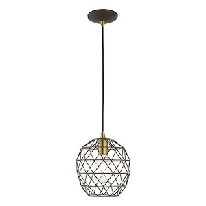 Centurion Oaks - One Light Mini Pendant in Industrial Style - 8 Inches wide by 13 Inches high - 1122183