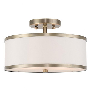 Newcomen Grove - 2 Light Semi-Flush Mount in New Traditional Style - 13 Inches wide by 8 Inches high - 1121807
