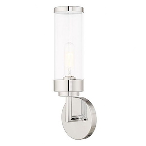 1 Light Traditional Steel ADA Wall Mount with Clear Glass-15.63 Inches H by 5.13 Inches W - 1122187