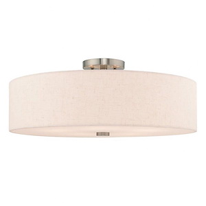 Pleasant Crescent - 5 Light Semi-Flush Mount in Modern Style - 22 Inches wide by 9 Inches high - 1122205