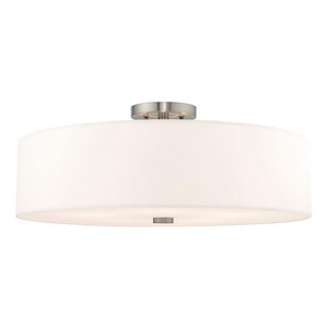 Pleasant Crescent - 5 Light Semi-Flush Mount in Modern Style - 22 Inches wide by 9 Inches high - 1269058