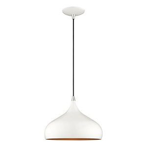 All Saints Vale - 1 Light Pendant In Transitional Style-15 Inches Tall and 11.75 Inches Wide - 1122211