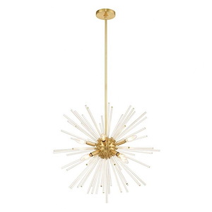 Mid Century Modern Eight Light Chandelier - 1122272