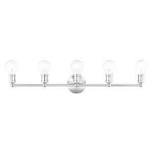 Caernarvon Woods - 5 Light Bathroom Light in Contemporary Style - 33.88 Inches wide by 5.13 Inches high - 1122382