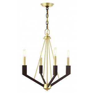Beck Cliff - 4 Light Mini Chandelier in Industrial Style - 18 Inches wide by 22.5 Inches high - 1269351