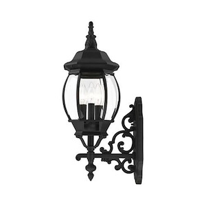 Front Close - 3 Light Outdoor Wall Lantern in Traditional Style - 8.25 Inches wide by 23 Inches high - 1120977
