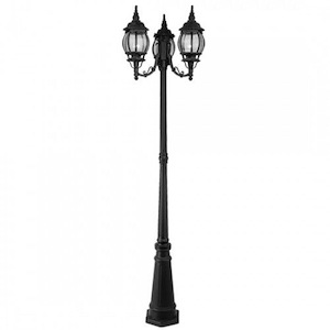 Wick Drift - 3 Light Outdoor Post Light in Traditional Style - 24 Inches wide by 84 Inches high - 1120983