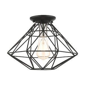 Rydal Reach - 1 Light Flush Mount in Geometric Style - 13.5 Inches wide by 9.5 Inches high - 1122602