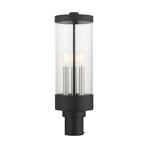 Ladywell Acres - 3 Light Outdoor Post Top Lantern in Coastal Style - 6.5 Inches wide by 20.25 Inches high - 1269198