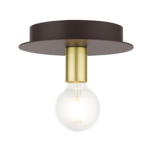 Chandos Banks - 1 Light Flush Mount in Contemporary Style - 8 Inches wide by 3.75 Inches high - 1122635