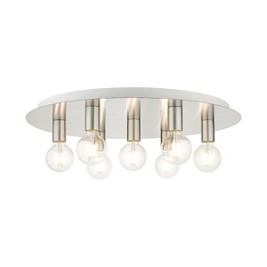 Chandos Banks - 7 Light Flush Mount in Contemporary Style - 24 Inches wide by 3.63 Inches high - 1122638