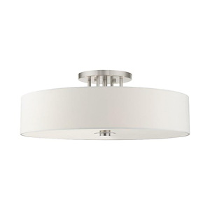 Pleasant Crescent - 6 Light Semi-Flush Mount in Modern Style - 30 Inches wide by 11.25 Inches high - 1269230