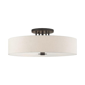 Pleasant Crescent - 6 Light Semi-Flush Mount in Modern Style - 30 Inches wide by 11.25 Inches high - 1122700