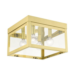 Rothwell Bridge - 4 Light Flush Mount in Mid Century Modern Style - 10.5 Inches wide by 7 Inches high - 1269145