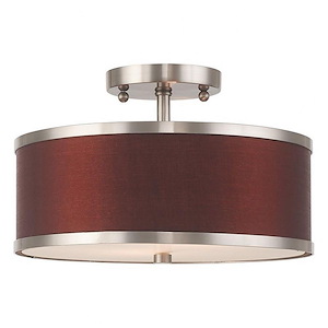 Newcomen Grove - 2 Light Semi-Flush Mount in Traditional Style - 13 Inches wide by 8 Inches high - 1269028