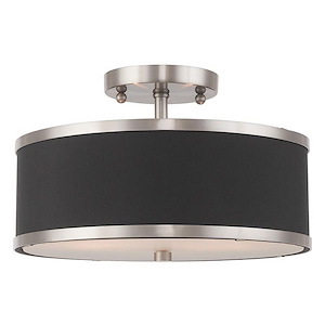 Newcomen Grove - 2 Light Semi-Flush Mount in Traditional Style - 13 Inches wide by 8 Inches high - 1269624