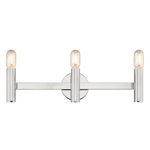 Sutherland Glas - 3 Light ADA Bathroom Light in Mid Century Modern Style - 23.5 Inches wide by 9.25 Inches high - 1122581