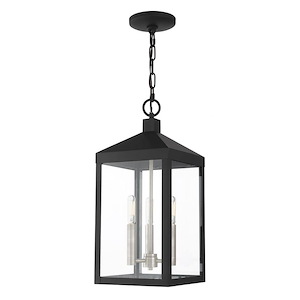 Rothwell Bridge - 3 Light Outdoor Pendant Lantern in Mid Century Modern Style - 8.25 Inches wide by 18.5 Inches high - 1122229