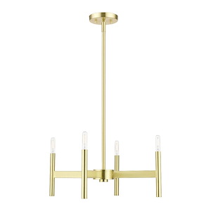 Sutherland Glas - 4 Light Chandelier In Mid Century Modern Style-19.75 Inches Tall and 20 Inches Wide - 1123033