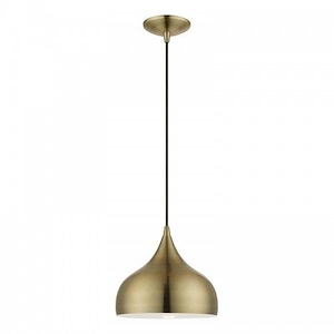 All Saints Vale - 1 Light Pendant In Transitional Style-13.5 Inches Tall and 10 Inches Wide - 1269137
