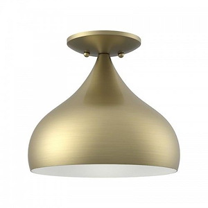 All Saints Vale - 1 Light Semi-Flush Mount In Transitional Style-7.75 Inches Tall and 10 Inches Wide - 1123124