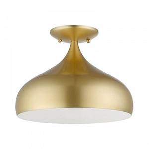 All Saints Vale - 1 Light Semi-Flush Mount In Transitional Style-9 Inches Tall and 11.75 Inches Wide - 1123125