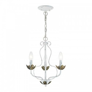 Kempton Hawthorns - 3 Light Chandelier In Transitional Style-15.5 Inches Tall and 13 Inches Wide - 1123148