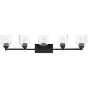 Chapman Fold - 5 Light Bathroom Light In Architectural Style-9.5 Inches Tall and 42 Inches Wide - 1268458
