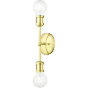 Caernarvon Woods - 2 Light ADA Bathroom Light In Transitional Style-12 Inches Tall and 5 Inches Wide - 1268523