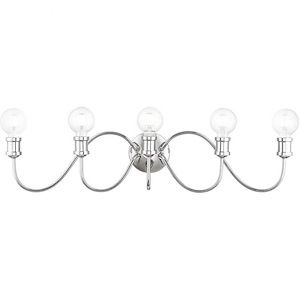Caernarvon Woods - 5 Light Large Bathroom Light In Transitional Style-7 Inches Tall and 33.5 Inches Wide - 1268529