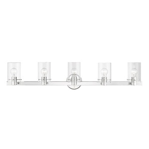 Belton Lawn - 5 Light Bathroom Light In Contemporary Style-8.5 Inches Tall and 42 Inches Wide - 1268524