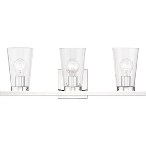 Larkspur Oak - 3 Light Bathroom Light In Contemporary Style-8 Inches Tall and 22.5 Inches Wide - 1269529