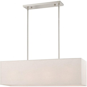 Hermitage Oak - 4 Light Linear Chandelier In Transitional Style-17.5 Inches Tall and 8.5 Inches Wide - 1268453