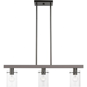 Belton Lawn - 3 Light Linear Chandelier In Contemporary Style-14.5 Inches Tall and 4.5 Inches Wide - 1268609