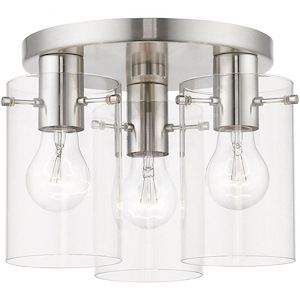 Belton Lawn - 3 Light Flush Mount In Contemporary Style-7.5 Inches Tall and 11 Inches Wide - 1269647