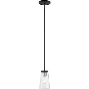 Larkspur Oak - 1 Light Mini Pendant In Contemporary Style-15 Inches Tall and 4.75 Inches Wide - 1268889
