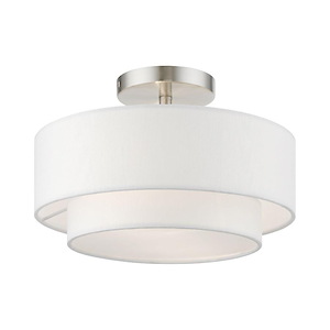 Pleasant Crescent - 2 Light Semi-Flush Mount In Timeless Style-7.75 Inches Tall and 12 Inches Wide - 1269649