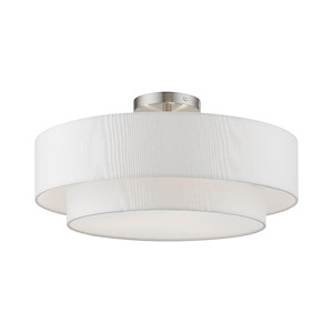 Pleasant Crescent - 3 Light Semi-Flush Mount In Timeless Style-8.75 Inches Tall and 18 Inches Wide - 1269511