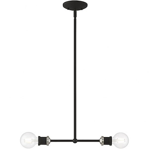 Caernarvon Woods - 2 Light Linear Chandelier In Transitional Style-8.5 Inches Tall and 5 Inches Wide - 1269364