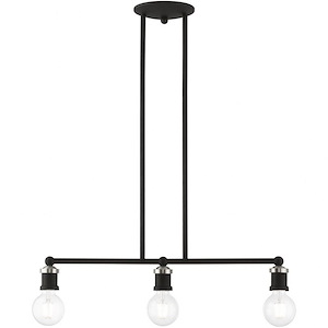 Caernarvon Woods - 3 Light Linear Chandelier In Transitional Style-10.75 Inches Tall and 6 Inches Wide - 1268605