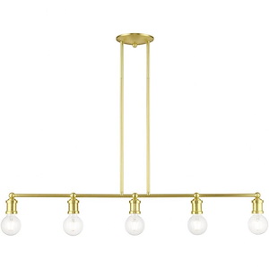 Caernarvon Woods - 5 Light Large Linear Chandelier In Transitional Style-10.75 Inches Tall and 6 Inches Wide - 1268468